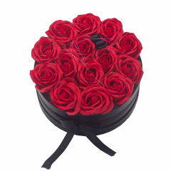 DeeWeeBouquet cadeau de fleurs de savon - 14 roses rouges (23x23x15 cm)