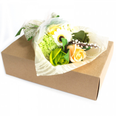 DeeWeeBouquet de fleurs de savon en boîte  - Vert (25x13x6 cm)