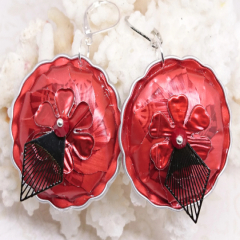 DeeWeeBoucles d'oreilles upcycling " Madrid "